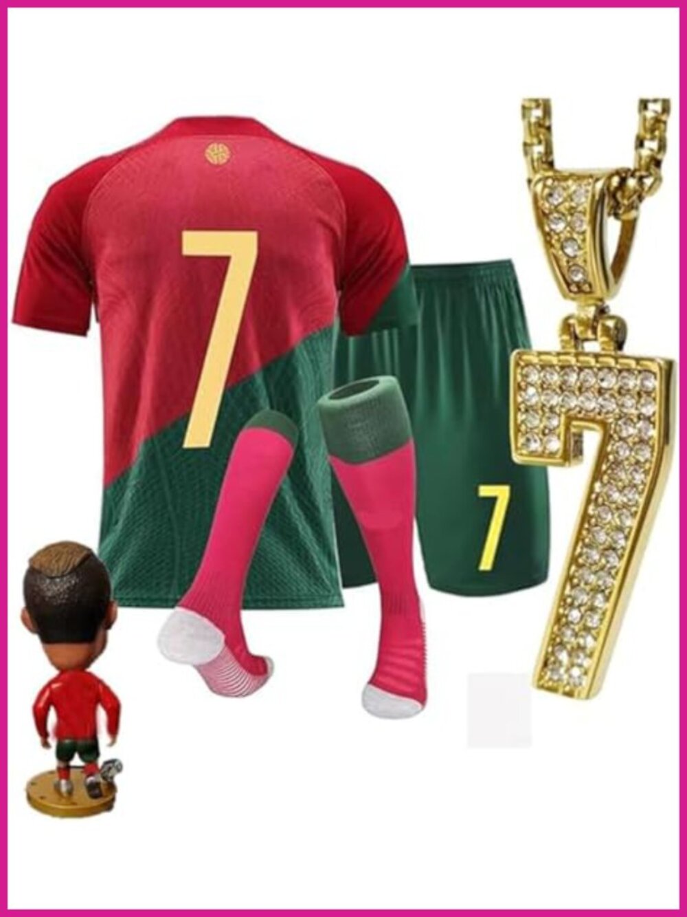 Kids Soccer Jersey Shirt Shorts Socks Kit Boys Youth Polyester Set
